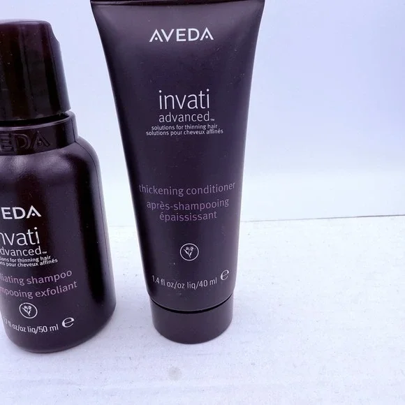 AVEDA 2 travel size Invati Advanced shampoo LIGHT thickening conditioner 1.4oz - Picture 4 of 4